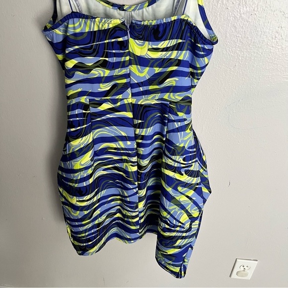 PrettyLittleThing Blue Zebra Print Strappy Corset Bodycon Dress - Picture 11 of 16